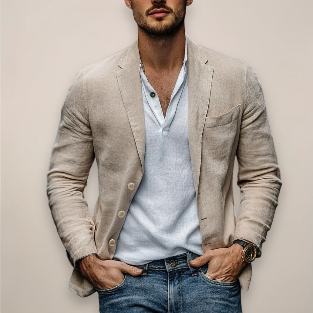 Blazer décontracté pour homme, style été moderne