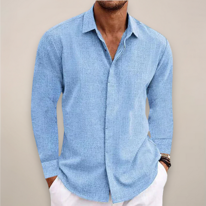 Titus | Men’s Linen Long Sleeve Button-Up Shirt
