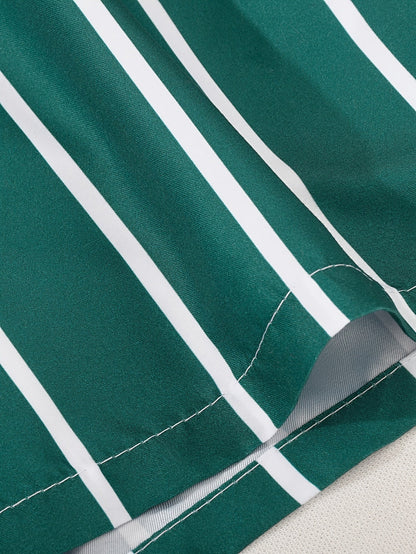 Swim Shorts Men's Nylon Striped Quick Dry Board Shorts