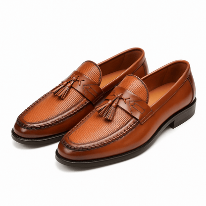 Men’s Woven Tassel Loafers – Classic Slip-On Elegance