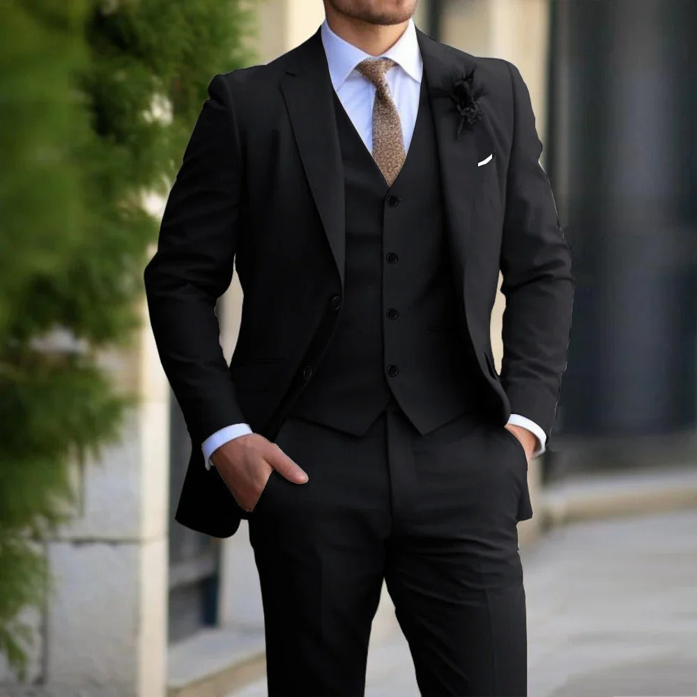 Bellivaro | 3-delt Weston Jakkesæt til Mænd | Slim Fit & Elegance