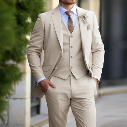 Smith – Ensemble costume classique 3 pièces avec veste sur mesure et pantalon large