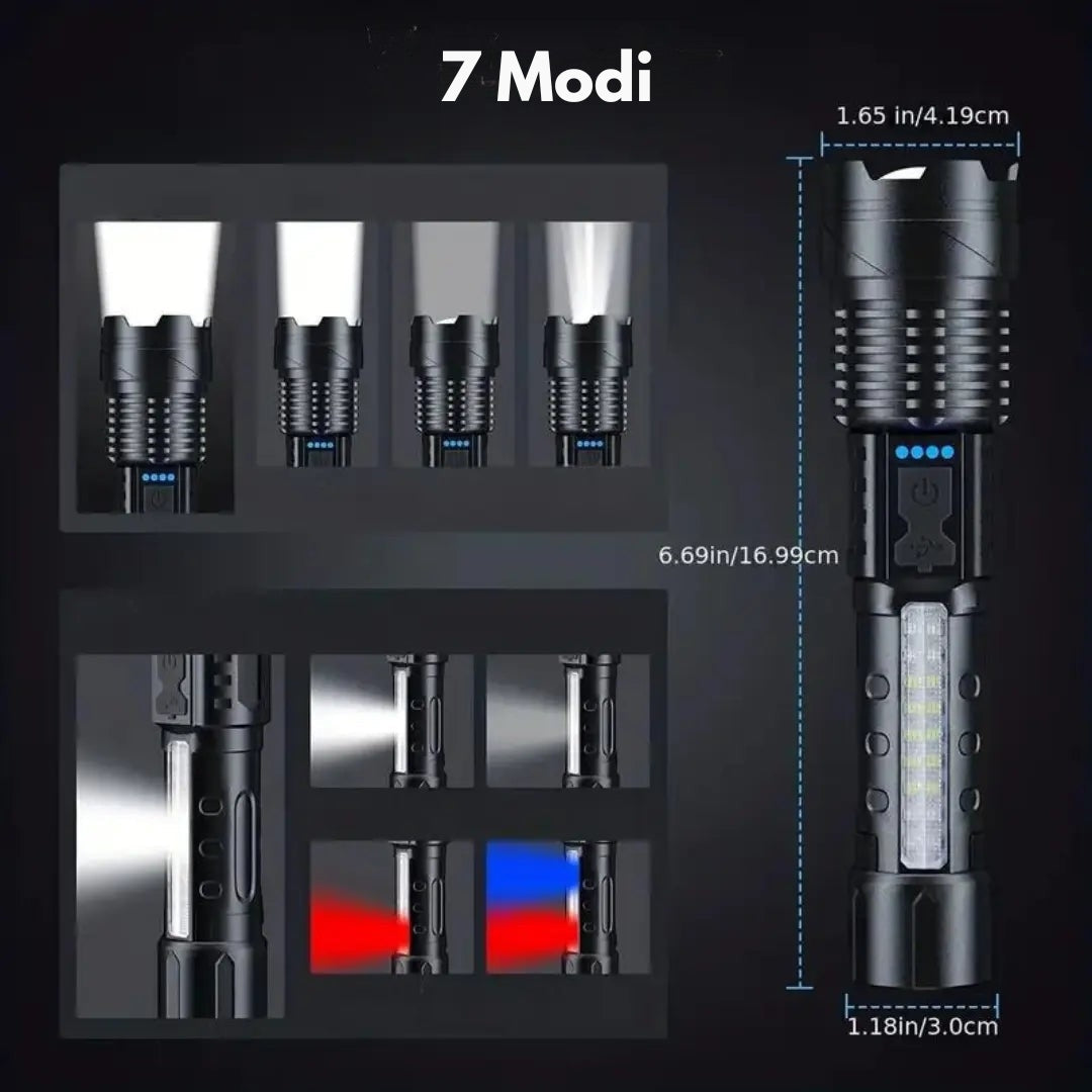 OutdoorHaven Militärische Taschenlampe – 5000 Lumen