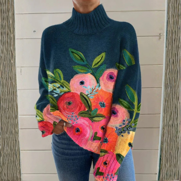 Phoebe - Painted Garden Knit Soft Sweater