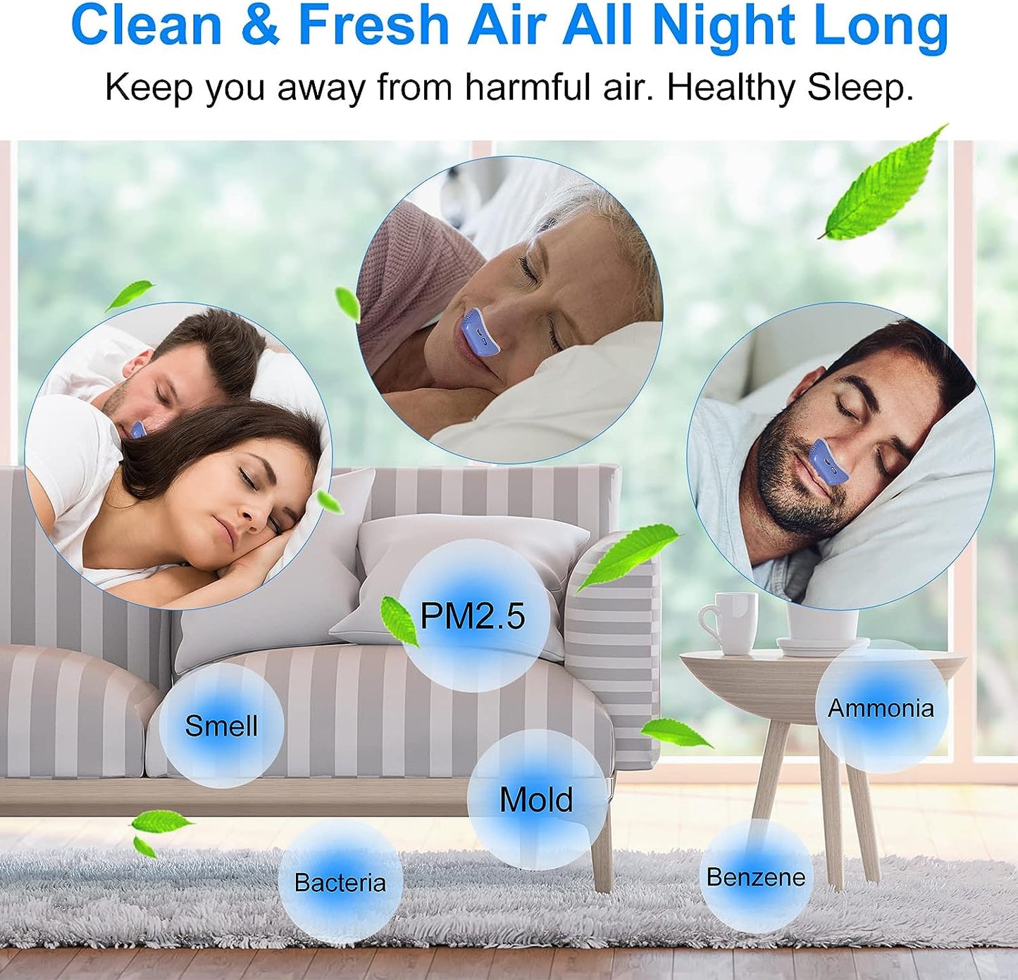 Portable Airflow Device – Compact, Silent Micro Air-Pump with Comfortable Nose Design