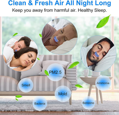 Portable Airflow Device – Compact, Silent Micro Air-Pump with Comfortable Nose Design