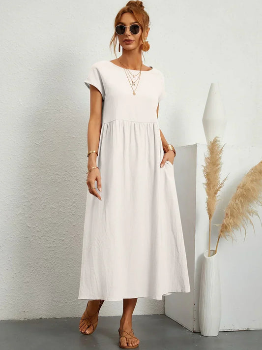 Gabrielle™ — Laisvai krintanti midi suknelė, nesenstanti elegancija