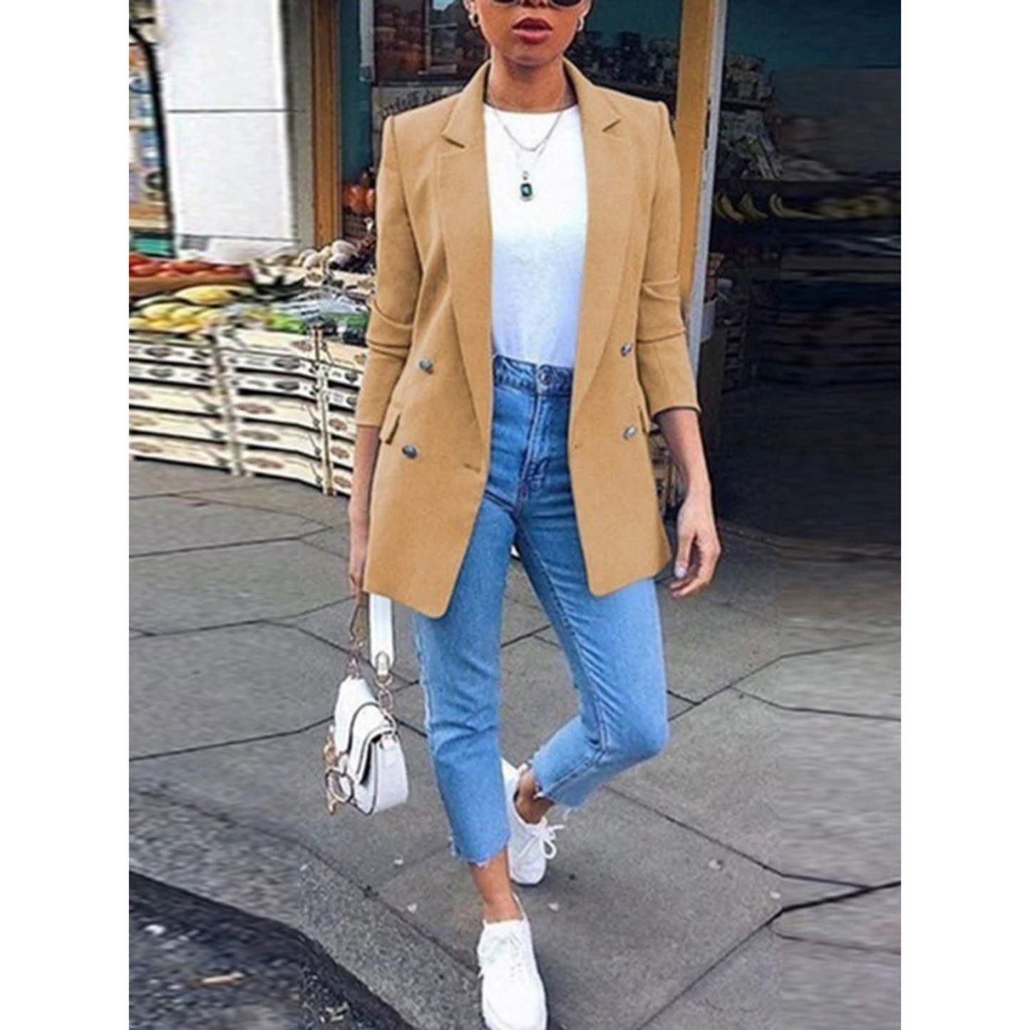 Stijlvolle Halflange Damesblazer - Ava