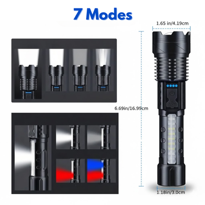 Military Flashlight – 5000 Lumens – USB Rechargeable