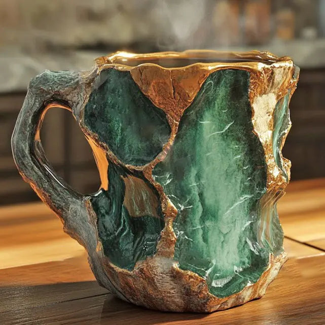 Tazas de Café con Minerales Infusionados en Cristal