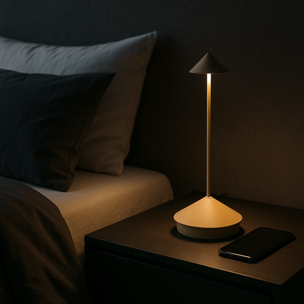 Minimalistische Dimbare Oplaadbare Tafellamp – Draadloze Waterdichte Verlichting voor Binnen en Buiten 3