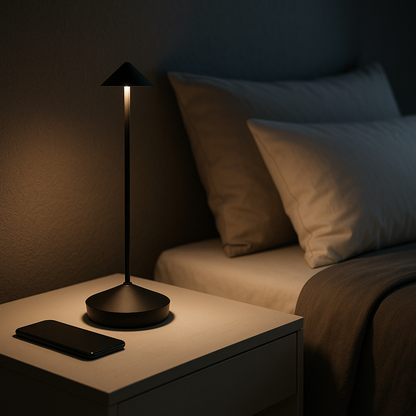 Minimalistische Dimbare Oplaadbare Tafellamp – Draadloze Waterdichte Verlichting voor Binnen en Buiten 5
