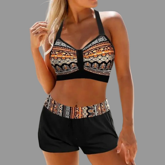 Ensemble bikini avec haut structuré et bas échancré pour femmes