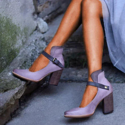 RIA - Elegante Schoenen met Hak en Verstelbare Riem