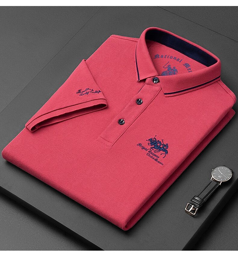 Marco kortærmet poloshirt med kontrastkant og klassisk knap