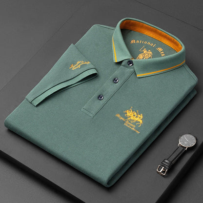 Marco kortærmet poloshirt med kontrastkant og klassisk knap