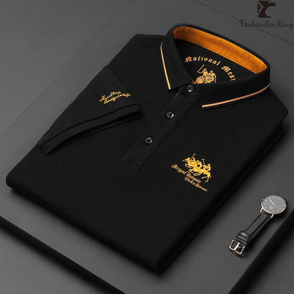 Marco kortærmet poloshirt med kontrastkant og klassisk knap