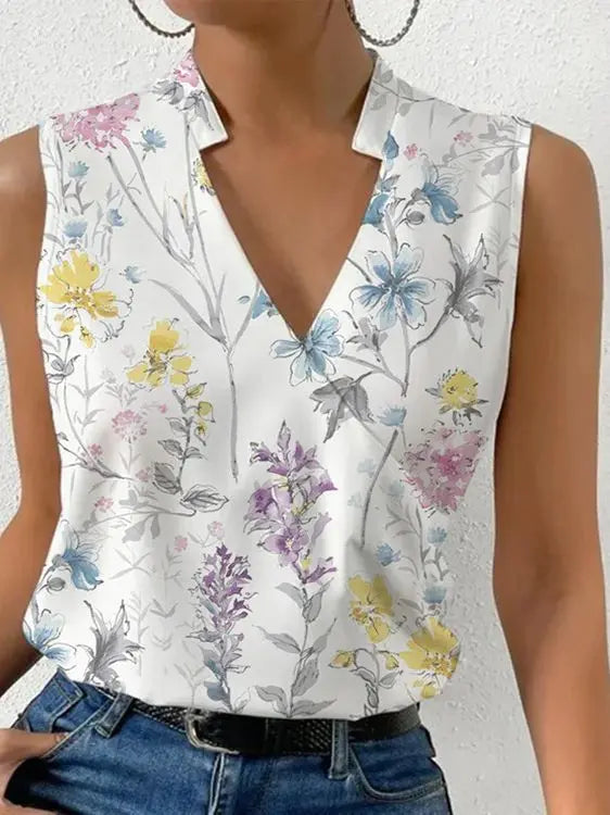 Sommertop Mit V Ausschnitt Für Damen | Lässig