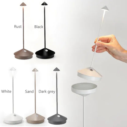 Elegante kabellose LED-Tischlampe im modernen Design