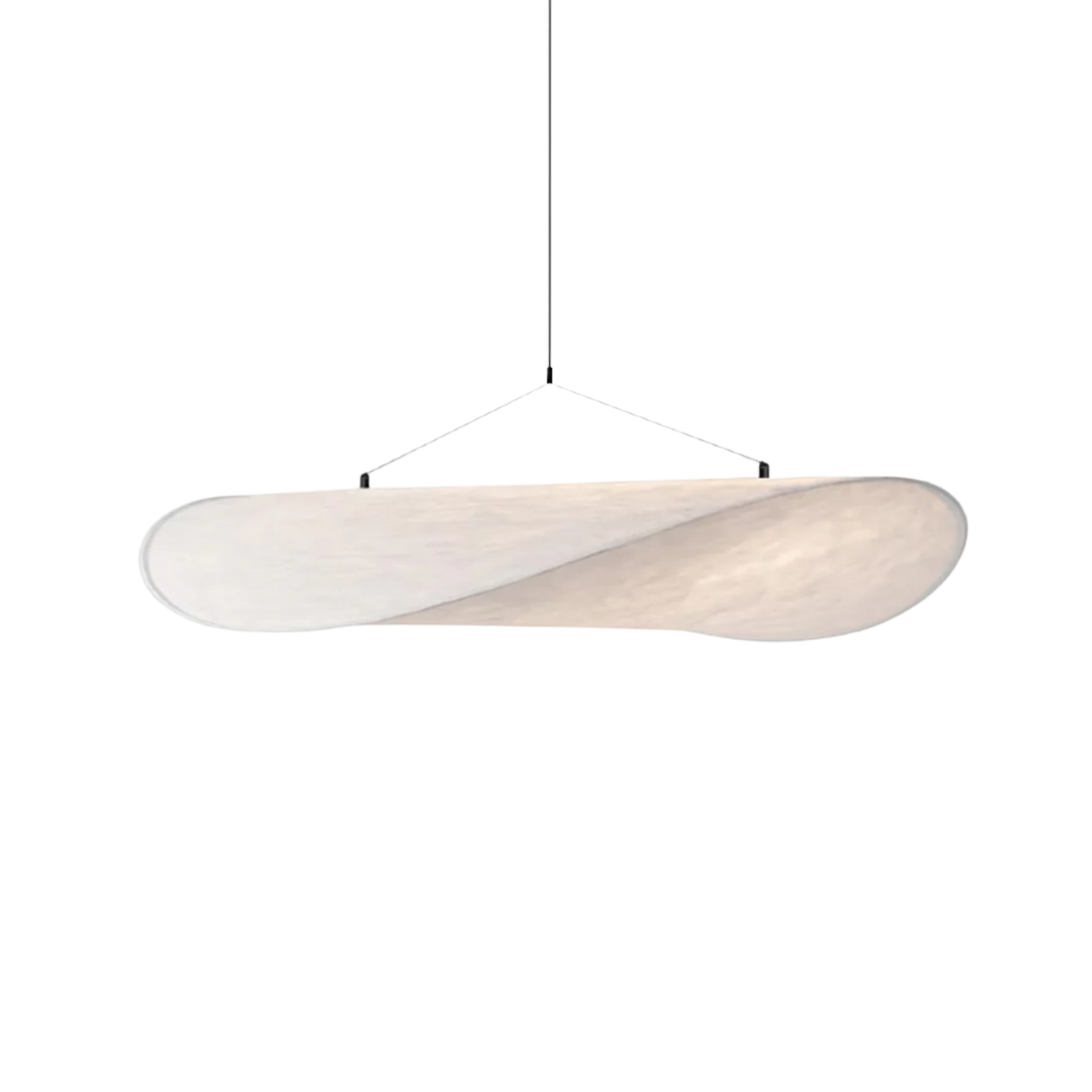 Japandi Deckenleuchte Seide, Rundes Design, Höhenverstellbar