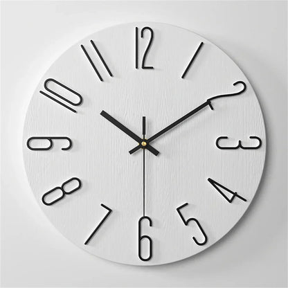 Elegante Wanduhr mit 3D-Schwimmzahlen – Geräuscharme Quartz-Technologie