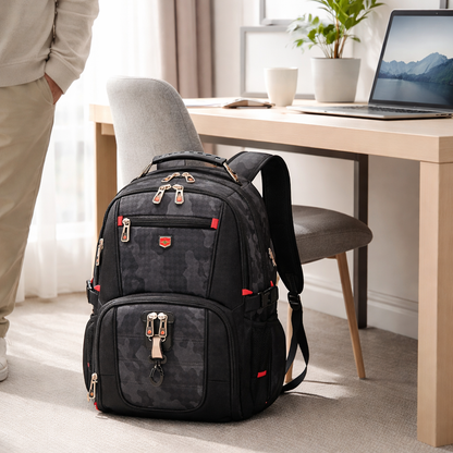 Laptop Backpack | Waterproof, USB Charging | Travel Work Bag