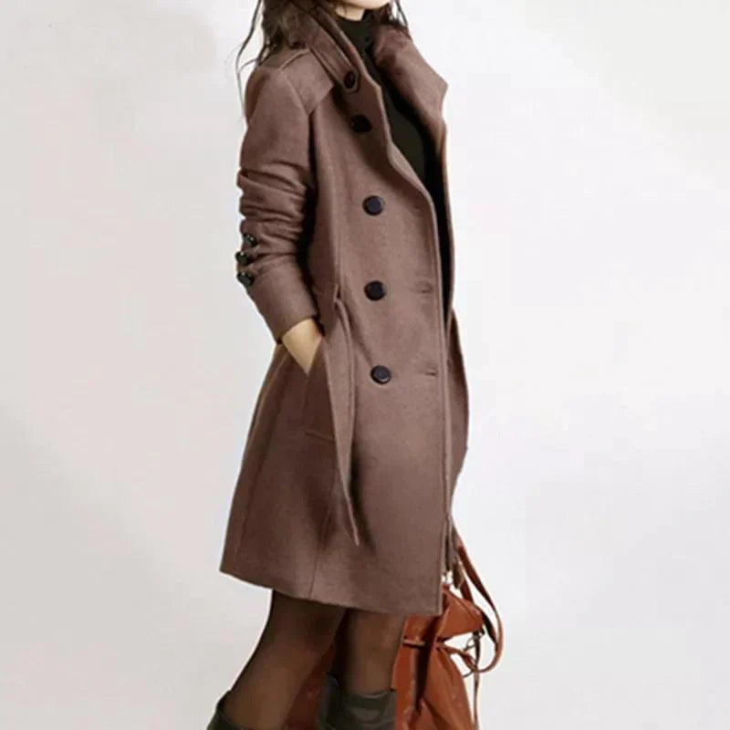 Stijlvolle Dames Winterjas met Riem - Sophie