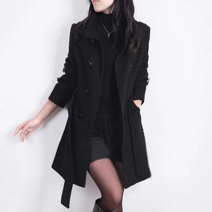 Stijlvolle Dames Winterjas met Riem - Sophie