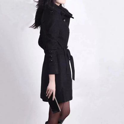 Stijlvolle Dames Winterjas met Riem - Sophie