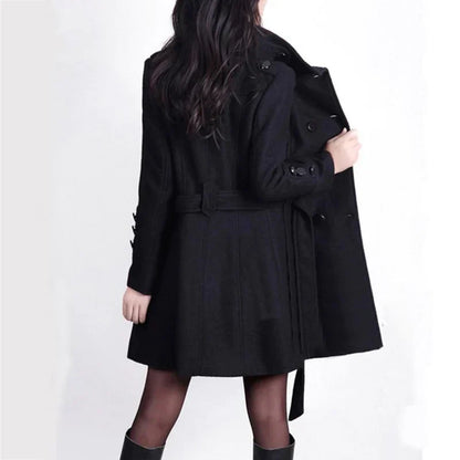 Stijlvolle Dames Winterjas met Riem - Sophie