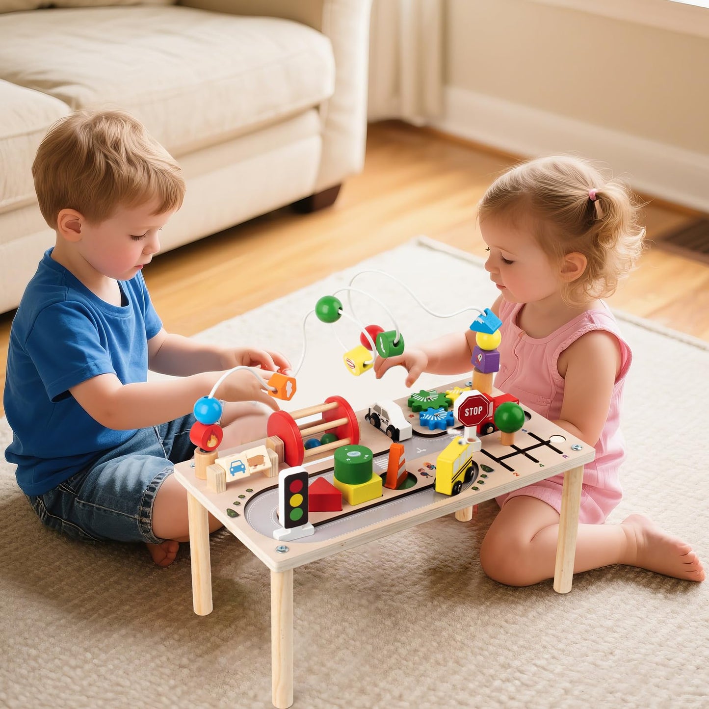 PlayTableix – 7-in-1 Montessori Houten Activiteitentafel