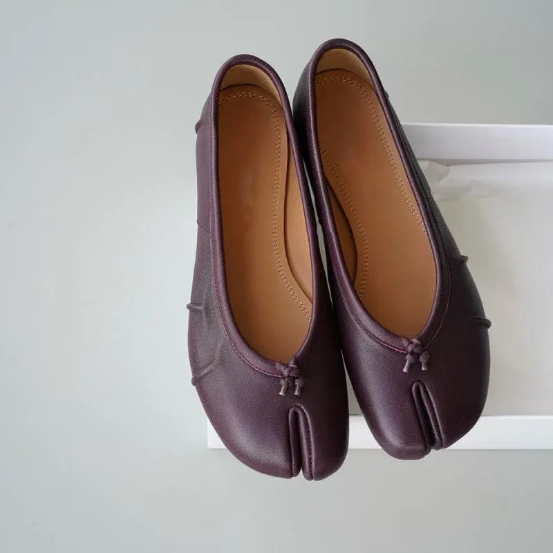 Ballerines Tabi en cuir souple pour femmes – Confortables, élégantes et décontractées, parfaites au quotidien