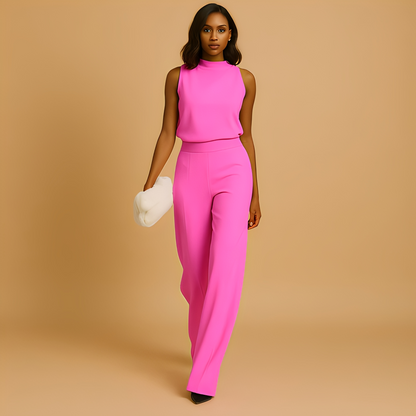Mouwloze Tweedelige Broekset | Elegante Outfit Dames 2