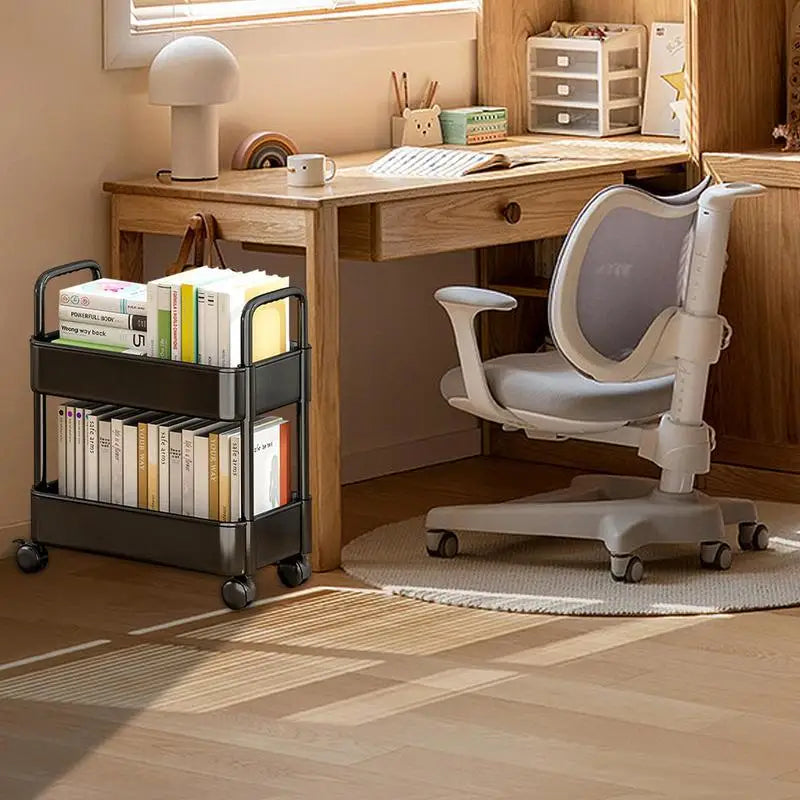 Mobile Bookshelf Trolley with Wheels - Rollit
