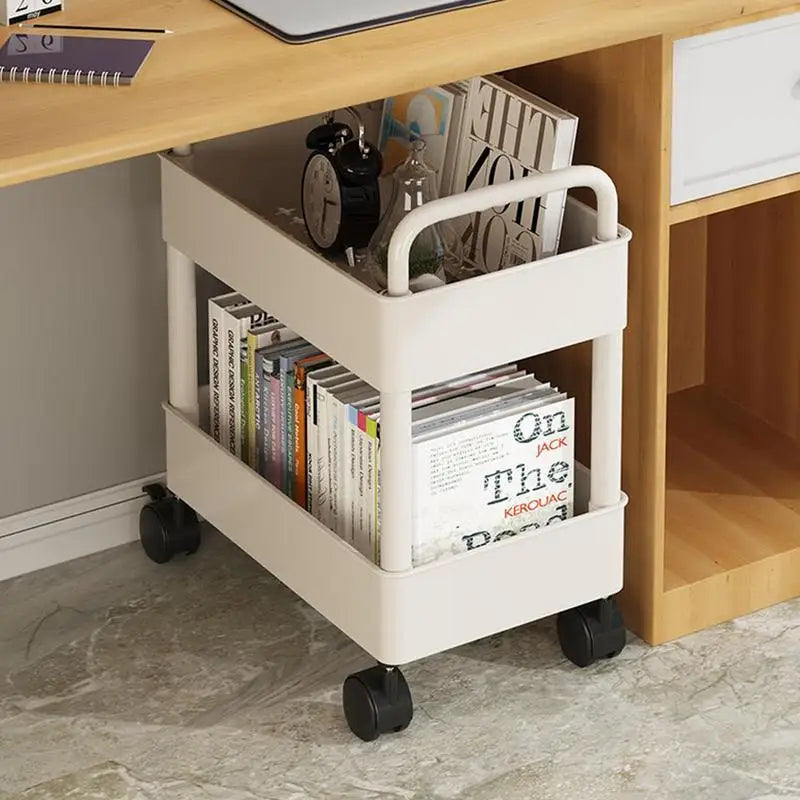 Mobile Bookshelf Trolley with Wheels - Rollit