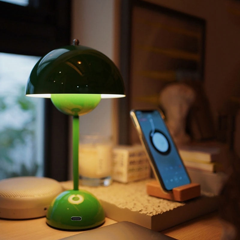Mushroom LED Tafellamp Oplaadbaar Touch Nachtlamp Sfeerverlichting Slaapkamer Design Lamp