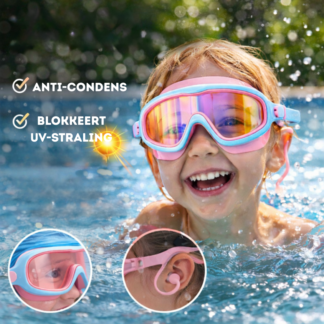 AquaVision - Zwembril Kinderen - Met Oorbescherming & Heldere Zicht
