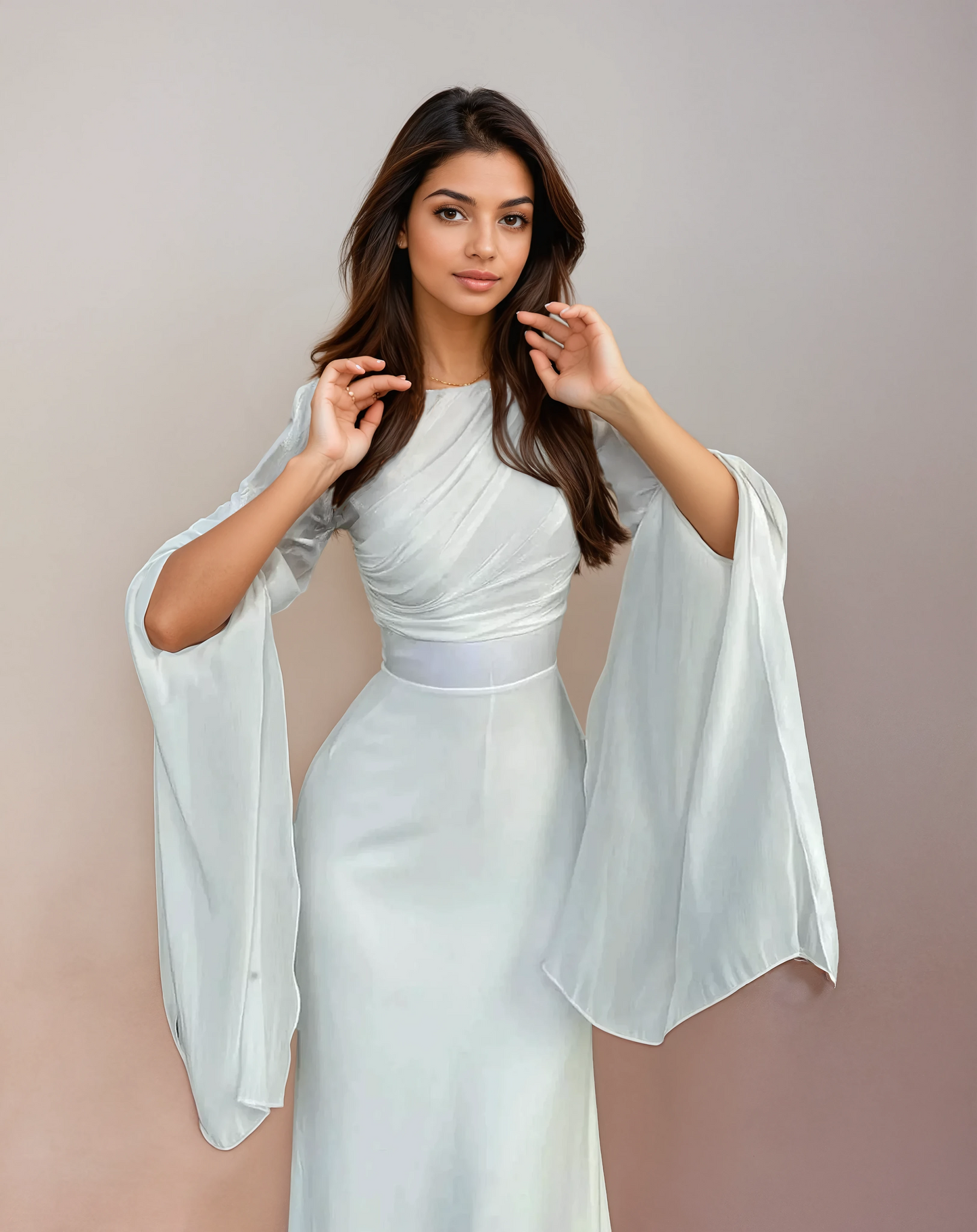 Isabela – Elegantne satiinist pikk kleit
