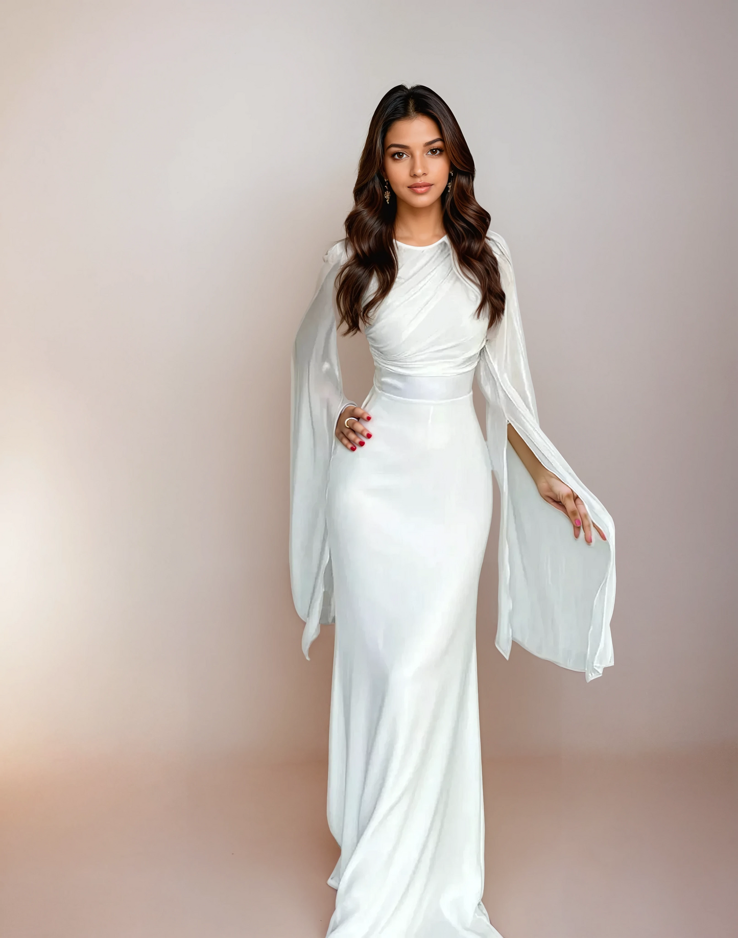 Isabela – Elegantne satiinist pikk kleit