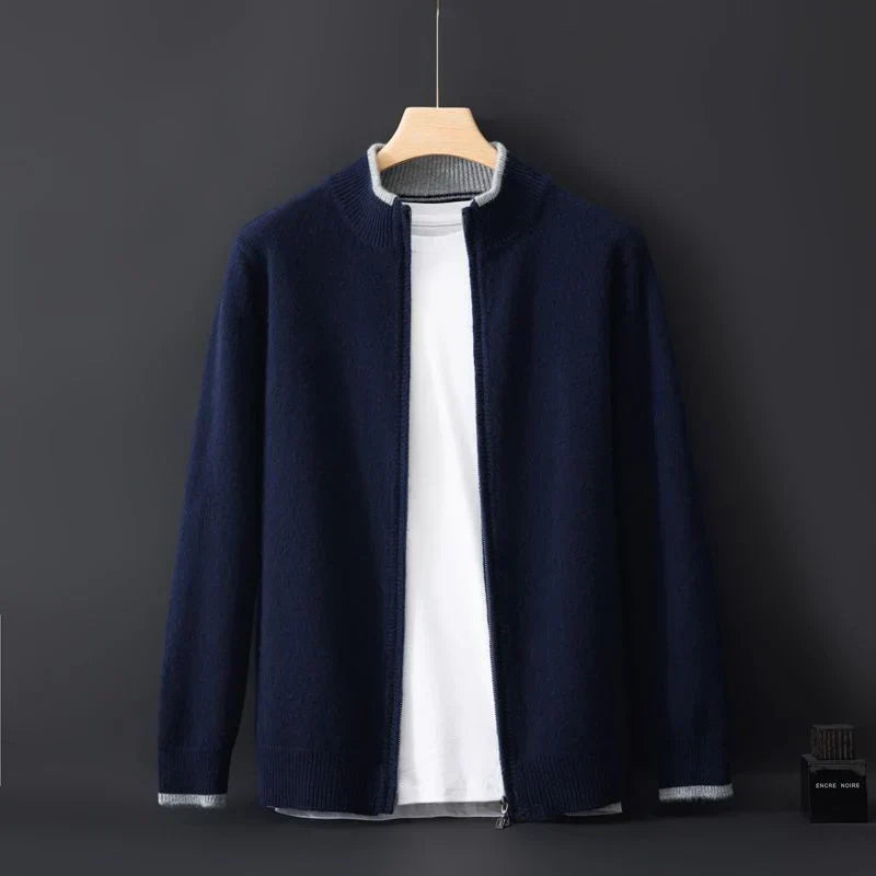 Men's cashmere zip jacket Warm and elegant - Perfect for autumn
