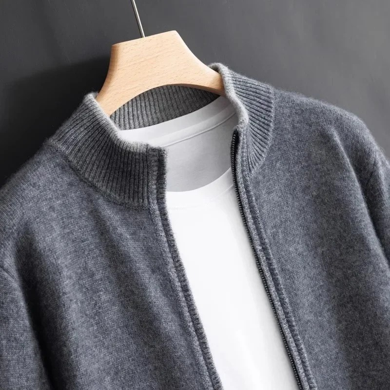 Cardigan classique en laine pour hommes