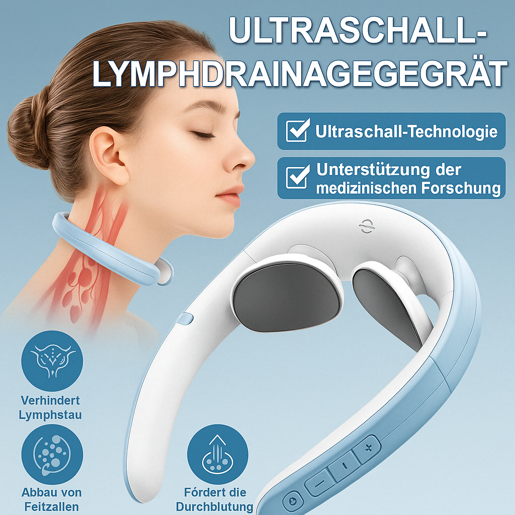 Appareil de massage cervical | Drainage lymphatique ultrasonique | Aide au massage sans fil