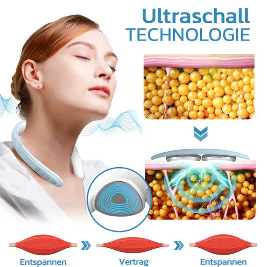 Appareil de massage cervical | Drainage lymphatique ultrasonique | Aide au massage sans fil