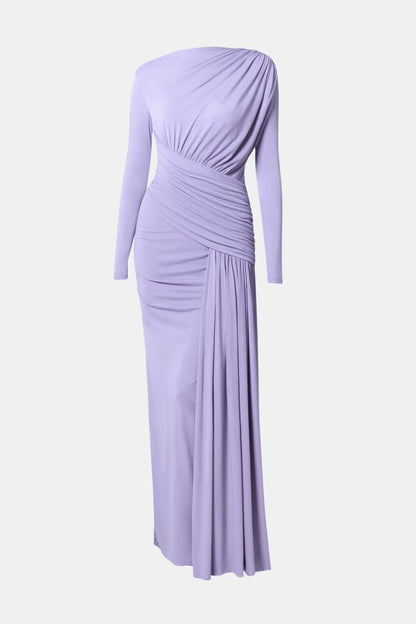 Nalani – Asymmetric Ruched Luxury Maxi Dress