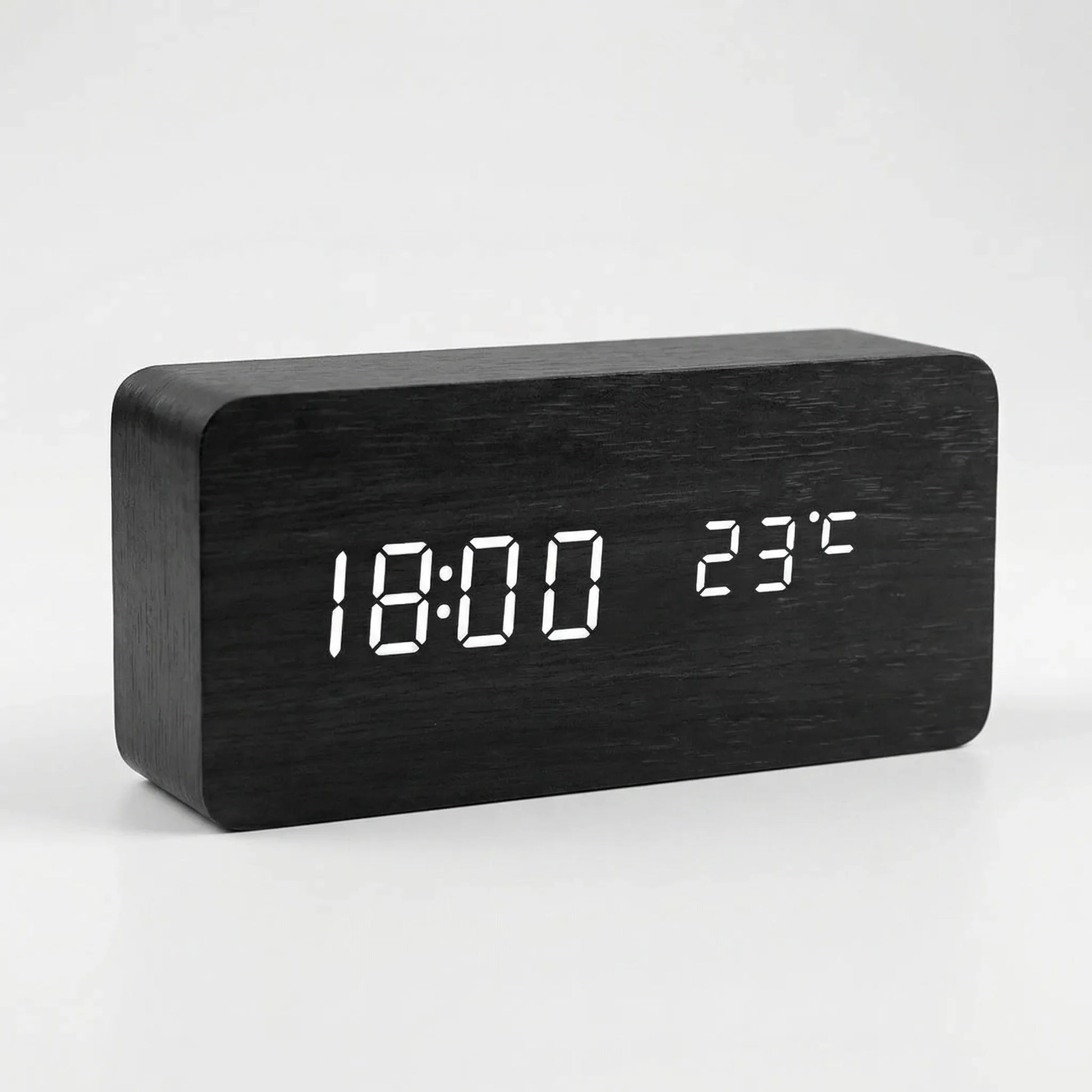 Navando | Digitale Wekker Met Houtlook Behuizing