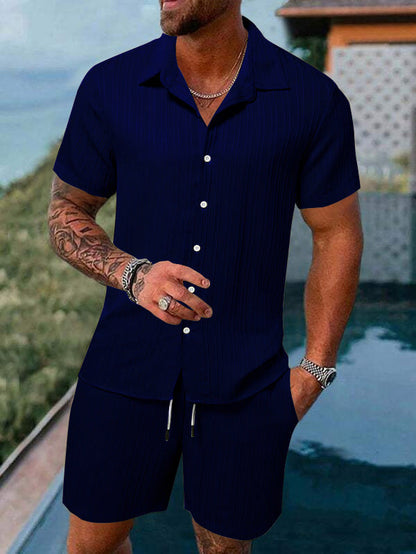 Jaxon – Ensemble homme chemise manches courtes avec col et boutons
