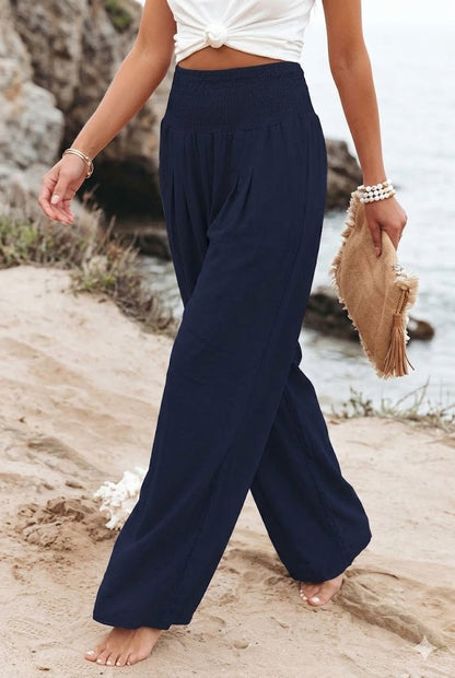 Monica | Woman Linen Trousers With Stretch Fabric And Comfortable Fit | Casual Everyday