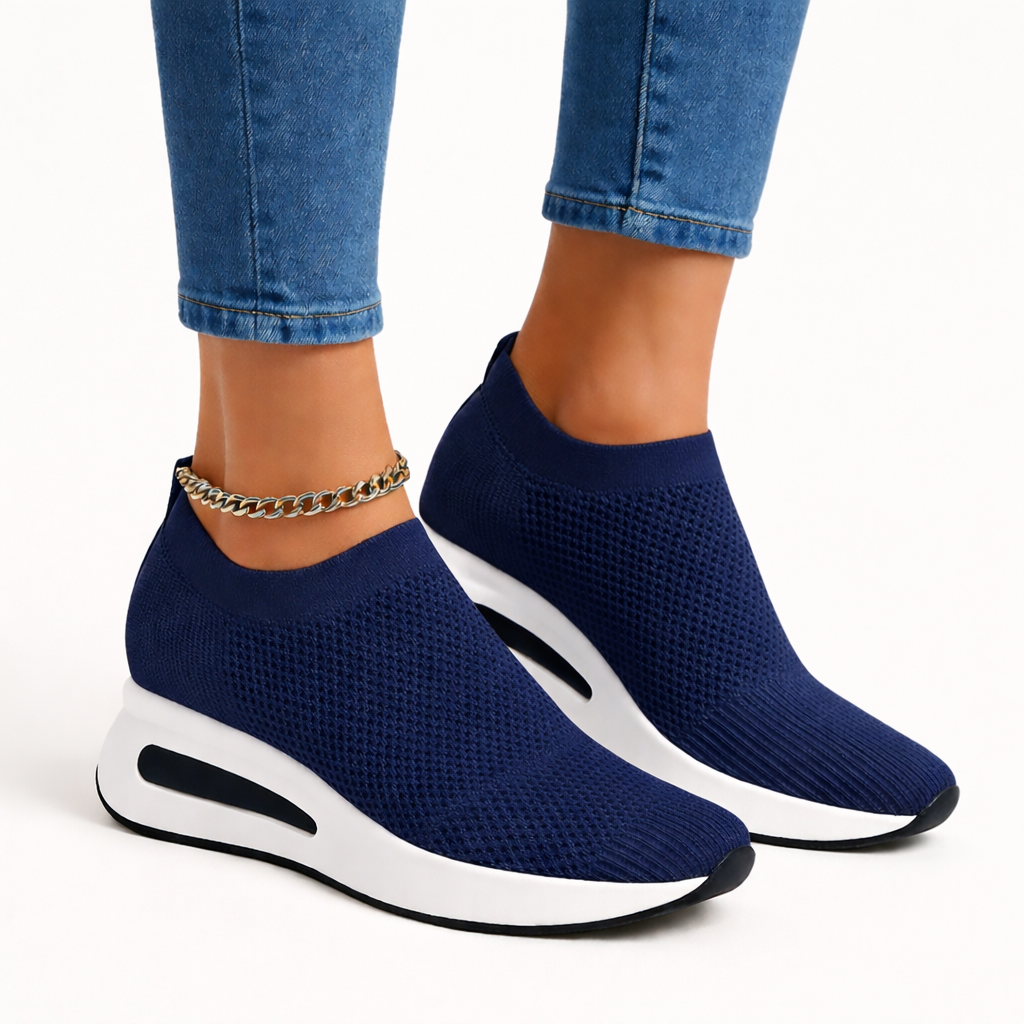 Baskets Compensées Respirantes pour Femmes Élégantes Confortables
