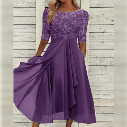 Women’s Elegant Lace Dress Lightweight Breathable Comfortable Summer Occasion Wear