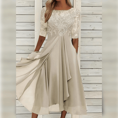 Women’s Elegant Lace Dress Lightweight Breathable Comfortable Summer Occasion Wear